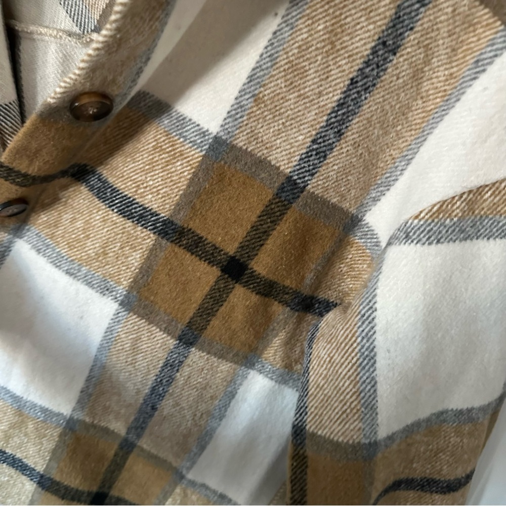 Tan Plaid Shacket - Picture 6 of 8